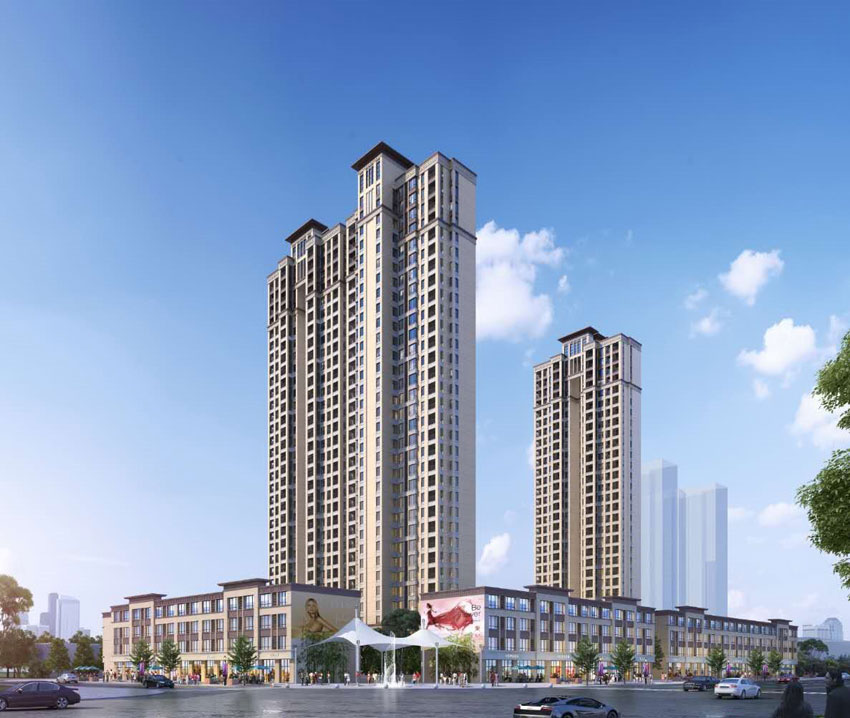 公园豪庭项目位于攸县中心大道与农机路交汇处