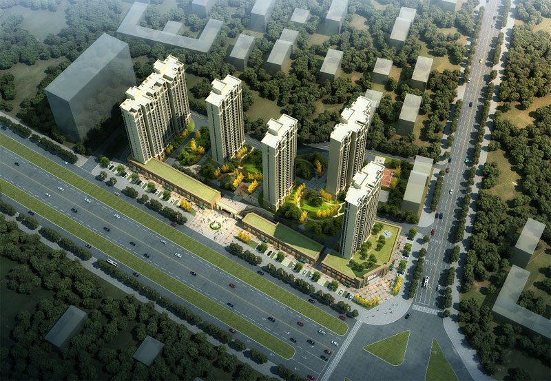 御花苑项目位于岳阳县长风路与东方路交叉处东北角