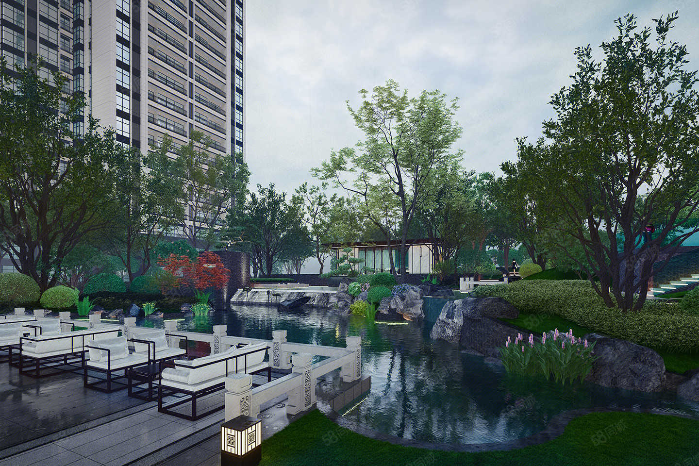 皇廷江山府项目位于嘉禾县嘉园路与纵十五路交汇处