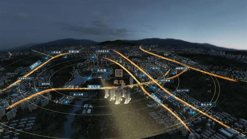 藏珑项目位于桂阳县骏马大道新人社局旁（文化园北门斜对面）