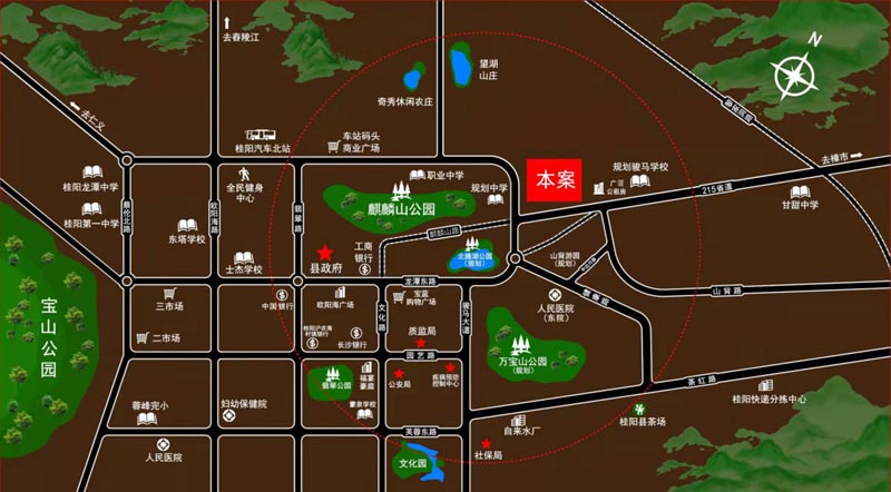 德泰鑫龙华府项目位于桂阳县骏马大道转樟市路口100米处