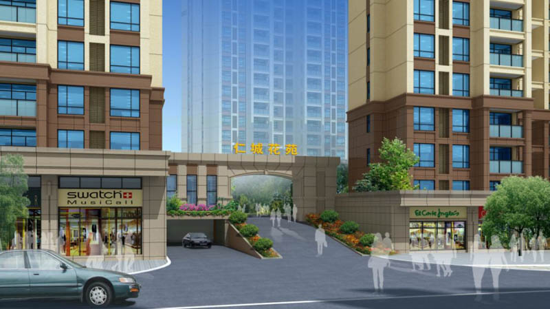 仁城华府项目位于安仁县日光路与泉塘路交汇处（思源实验学校东门）对面