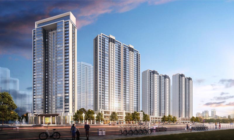 长信爱莲首府项目位于郴州市香雪路与郴江路交汇处