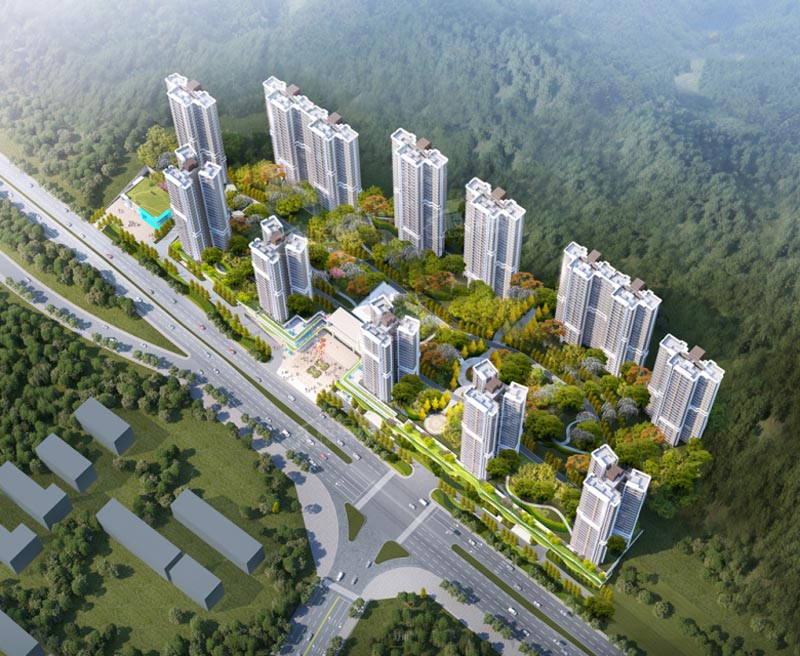 东城上筑项目位于郴州人民东路延伸段转至青年大道（青年大道与茶园路交汇处）