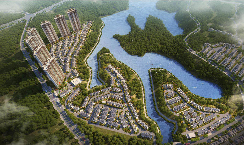 雅居乐合景南麓山居项目位于郴州市苏仙区飞天山镇和平村（郴州大道旁）