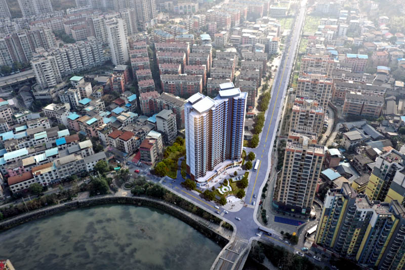 飞天翠水源项目位于郴州市苏仙区磨心塘路与雅石路交汇