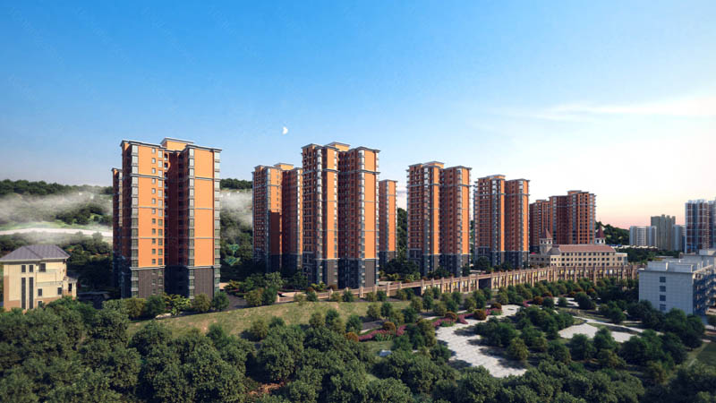 公园华府项目位于郴州市国庆南路和青年大道的交汇处