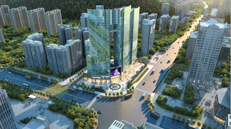 振兴之门项目位于郴州市青年大道与香雪桥交汇处（市公安局正对面）