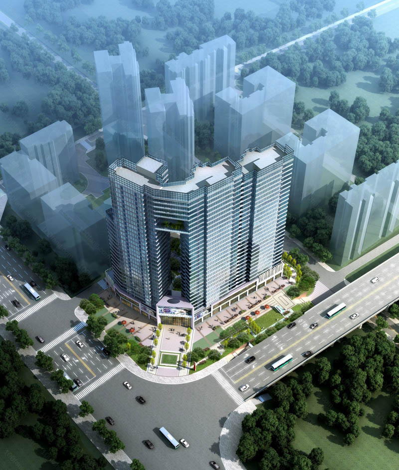 振兴之门项目位于郴州市青年大道与香雪桥交汇处（市公安局正对面）