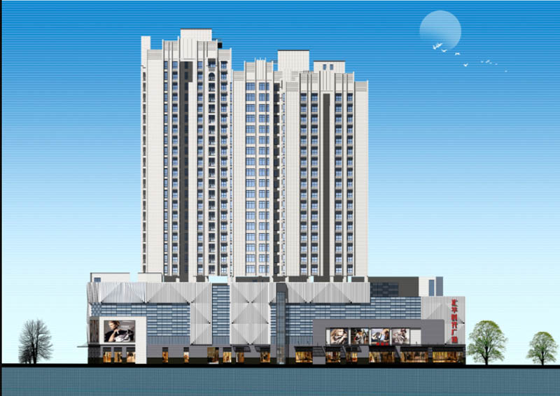 汇华时代广场项目位于郴州市国庆北路33-12号原北湖市场正对面