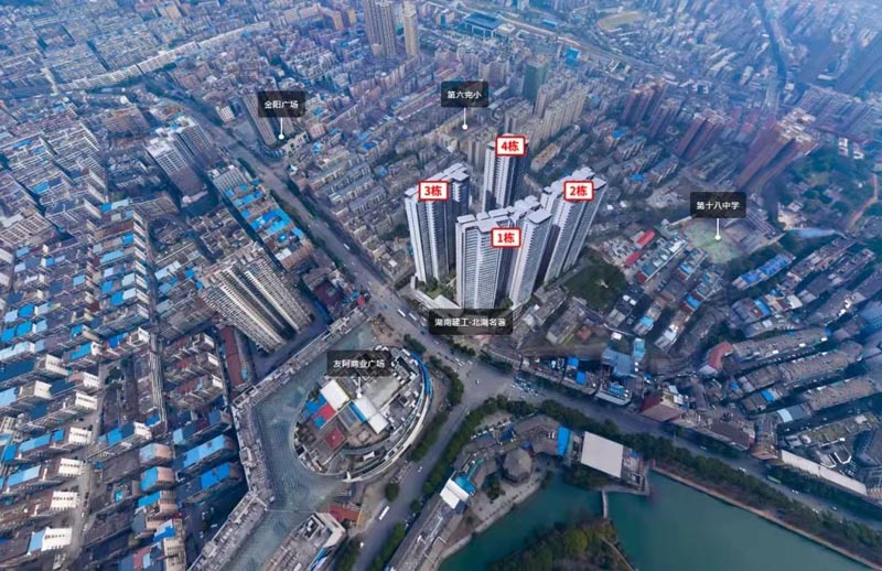 建投北湖名著项目位于郴州市北湖区北湖公园东岸（原马家坪）