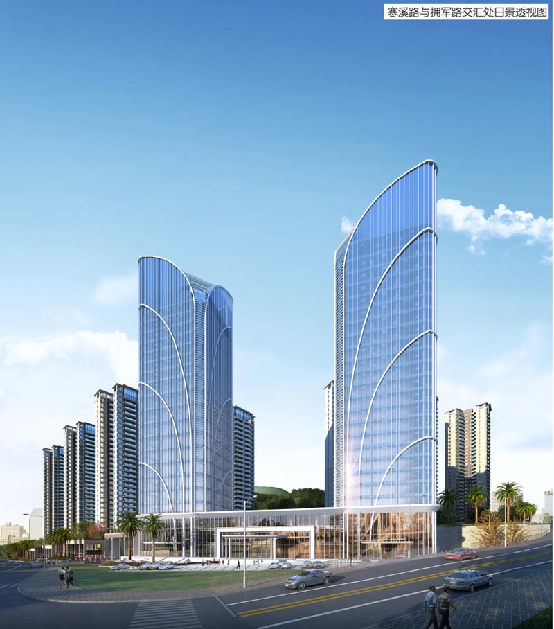 文华国际项目位于寒溪路与拥军路交汇处东北角