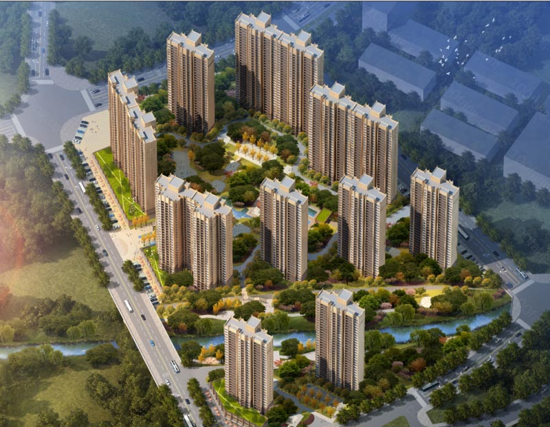 粤泰天鹅湾项目位于郴州市同心路与新107国道交汇处