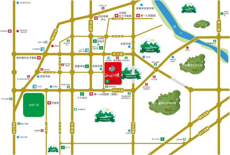 锦泰山水缘四期项目位于郴州市香花南路19号