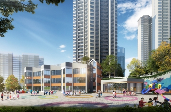 五岭庆园项目位于郴州市冲口路与船洞路交汇处（五岭公园旁）