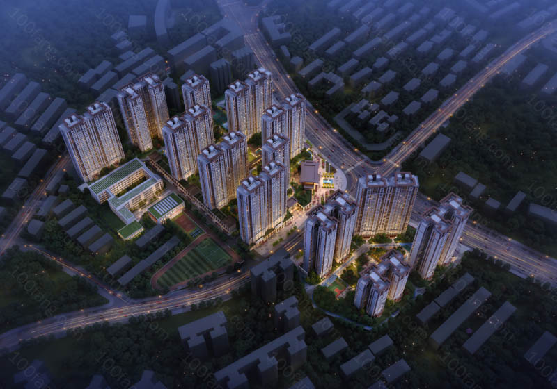 中铁岭南府项目位于郴州市香雪路和南岭大道交汇处