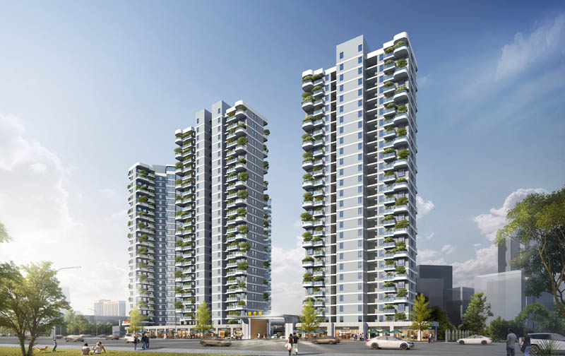 锦绣城二期项目位于桃江县金盆大道与美人窝路交汇处