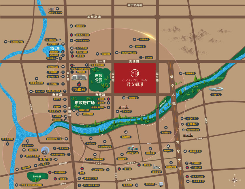 君安御璟项目位于北一环嵩塘路君安御璟营销中心