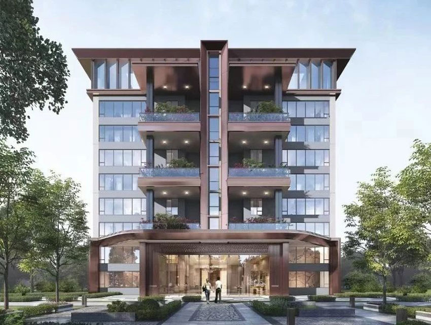 天伦东湖院项目位于岳阳市得胜北路与枫桥湖路交汇处