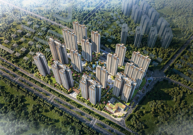 鑫汇正和圆项目位于梨树山路与槐树路交汇处(鸽皇院子正对面)