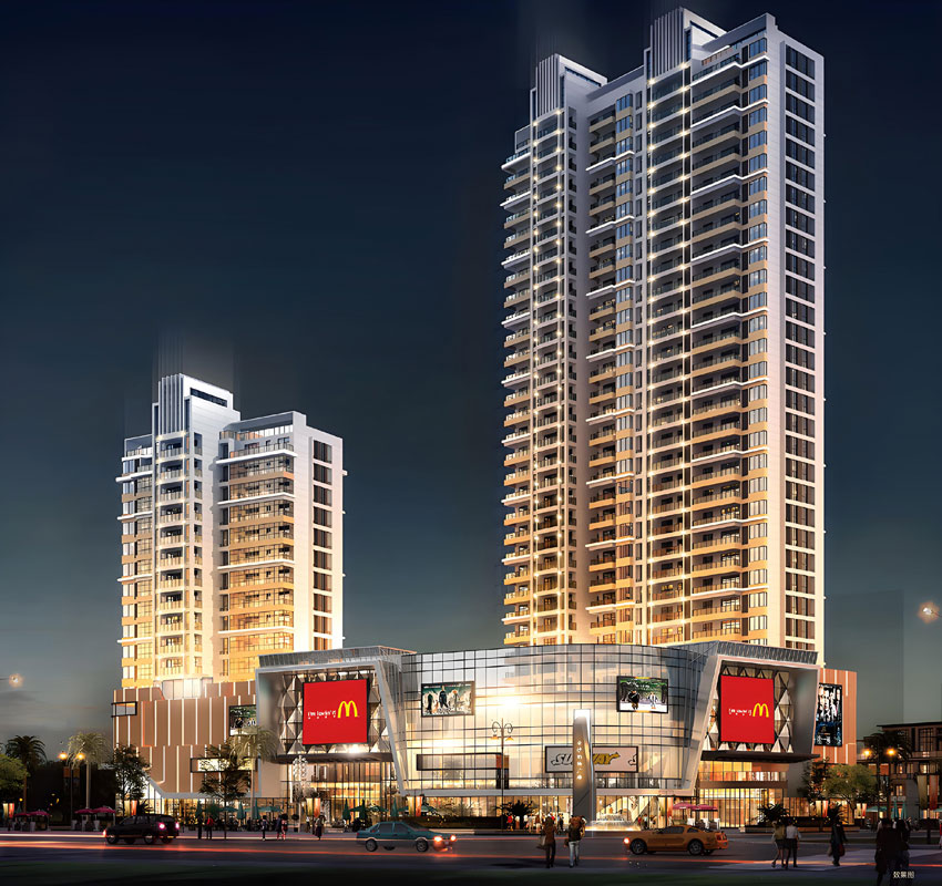 东湖中央广场项目位于湘阴县江东路宗棠广场正对面(原老汽车站）