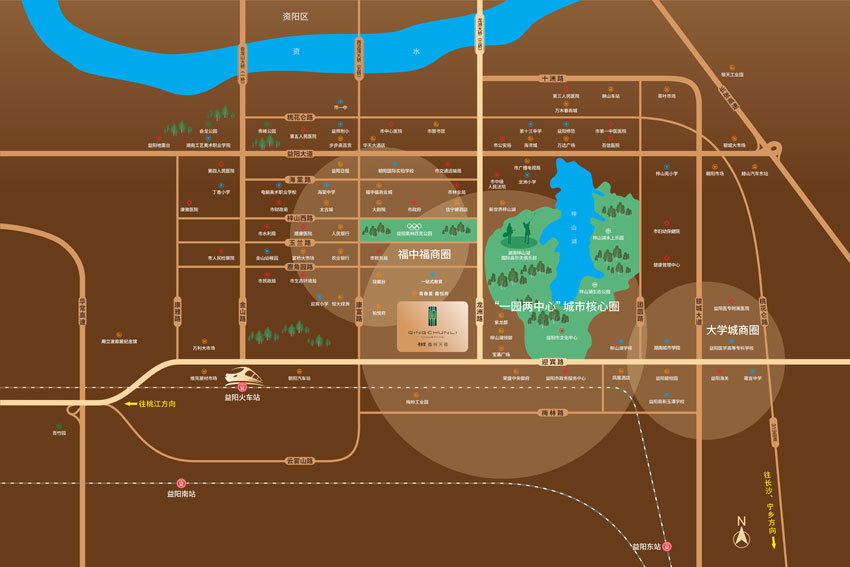 青春里&middot;鑫悦天禧项目位于益阳市赫山区龙洲南路9号