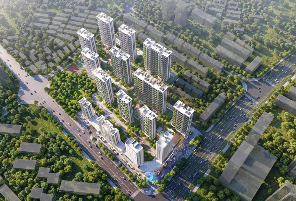 天伦云锦院项目位于岳阳市岳阳楼区洛王新天地正对面