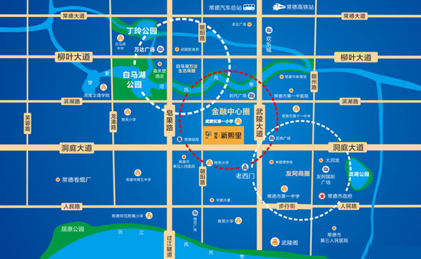 新熙里二期项目位于常洞庭大道与朝阳路交汇处