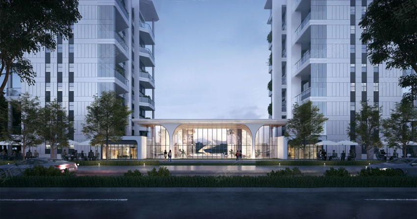 南湖院项目位于岳阳湖滨大道与龙山路交汇处